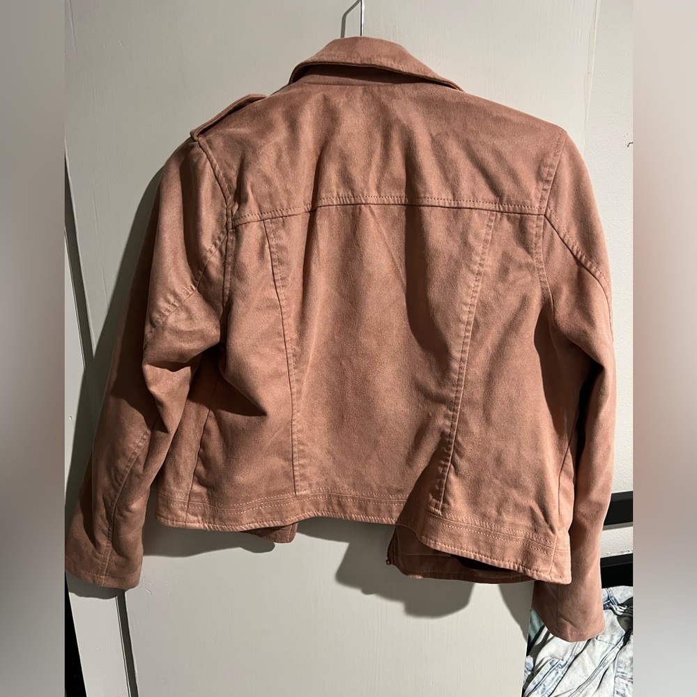 Pink soft jacket.